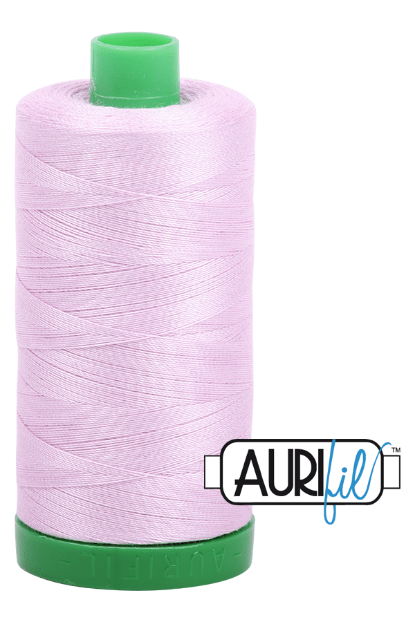 Aurifil Mako 40wt 2-ply Cotton 1000 m 1094 yd. spool - 2510 Light Lilac Aurifil Mako 40wt 2-ply Cotton 1000 m 1094 yd. spool - 2510 Light Lilac