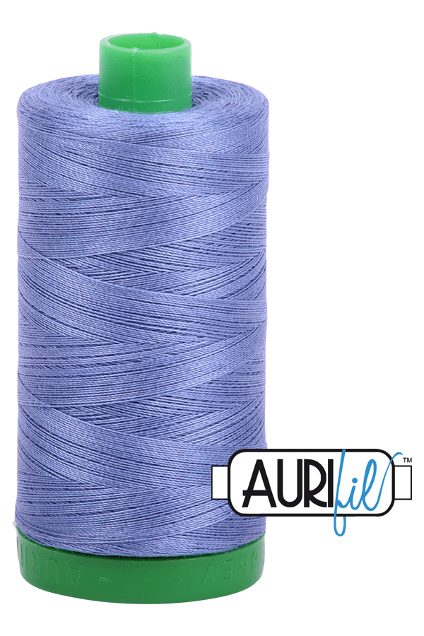 Aurifil Mako 40wt 2-ply Cotton 1000 m 1094 yd. spool - 2525 Dusty Blue Violet Aurifil Mako 40wt 2-ply Cotton 1000 m 1094 yd. spool - 2525 Dusty Blue Violet