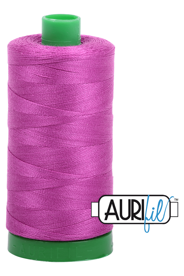 Aurifil Mako 40wt 2-ply Cotton 1000 m 1094 yd. spool - 2535 Magenta Aurifil Mako 40wt 2-ply Cotton 1000 m 1094 yd. spool - 2535 Magenta