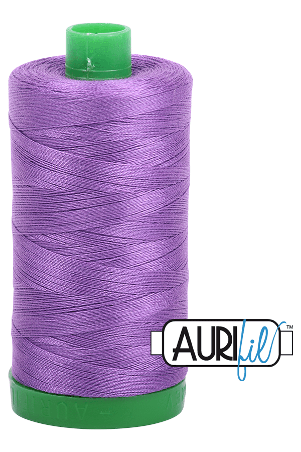 Aurifil Mako 40wt 2-ply Cotton 1000 m 1094 yd. spool - 2540 Medium Lavender Aurifil Mako 40wt 2-ply Cotton 1000 m 1094 yd. spool - 2540 Medium Lavender
