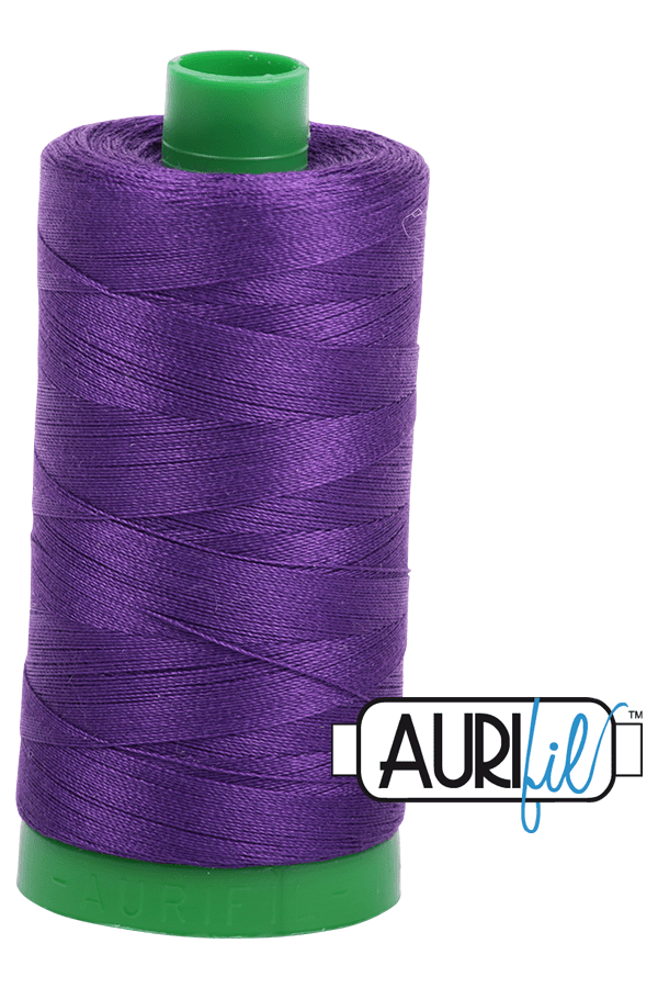 Aurifil Mako 40wt 2-ply Cotton 1000 m 1094 yd. spool - 2545 Medium Purple Aurifil Mako 40wt 2-ply Cotton 1000 m 1094 yd. spool - 2545 Medium Purple