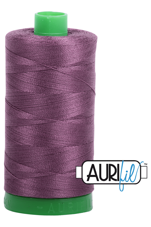 Aurifil Mako 40wt 2-ply Cotton 1000 m 1094 yd. spool - 2568 Mulberry Aurifil Mako 40wt 2-ply Cotton 1000 m 1094 yd. spool - 2568 Mulberry