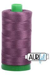 Aurifil Mako 40wt 2-ply Cotton 1000 m 1094 yd. spool - 2568 Mulberry Aurifil Mako 40wt 2-ply Cotton 1000 m 1094 yd. spool - 2568 Mulberry