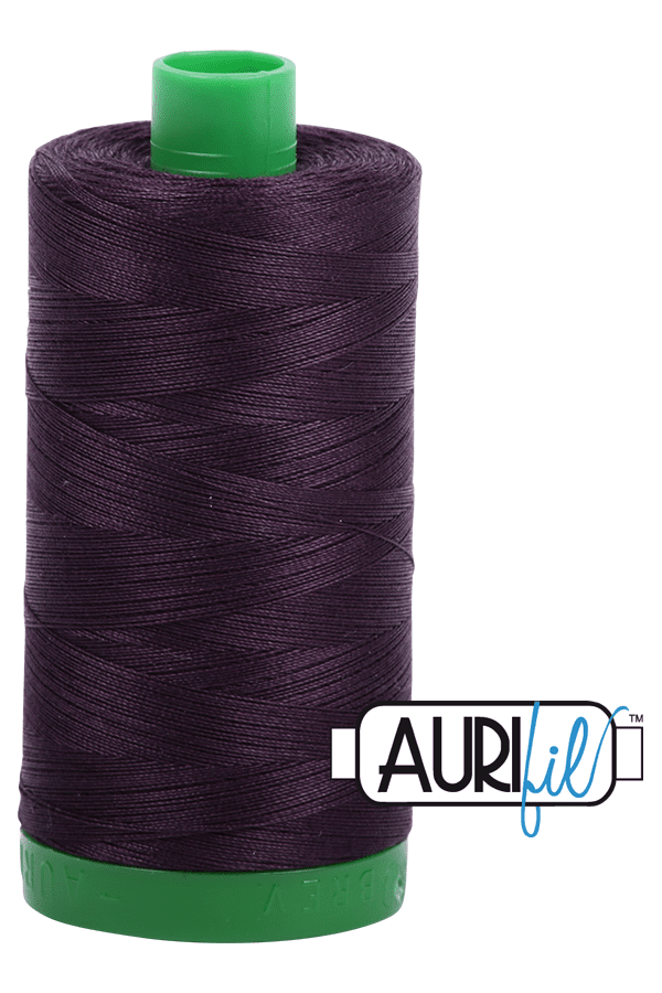 Aurifil Mako 40wt 2-ply Cotton 1000 m 1094 yd. spool - 2570 Aubergine Aurifil Mako 40wt 2-ply Cotton 1000 m 1094 yd. spool - 2570 Aubergine