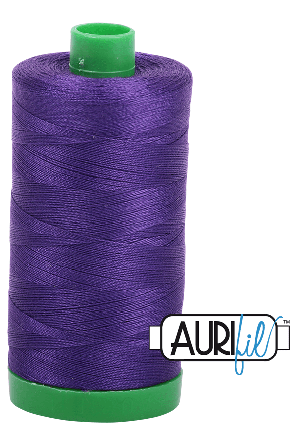 Aurifil Mako 40wt 2-ply Cotton 1000 m 1094 yd. spool - 2582 Dark Violet Aurifil Mako 40wt 2-ply Cotton 1000 m 1094 yd. spool - 2582 Dark Violet