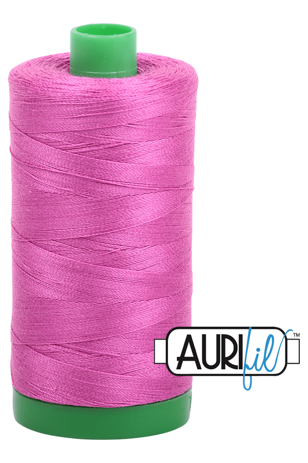 Aurifil Mako 40wt 2-ply Cotton 1000 m 1094 yd. spool - 2588 Light Magenta Aurifil Mako 40wt 2-ply Cotton 1000 m 1094 yd. spool - 2588 Light Magenta