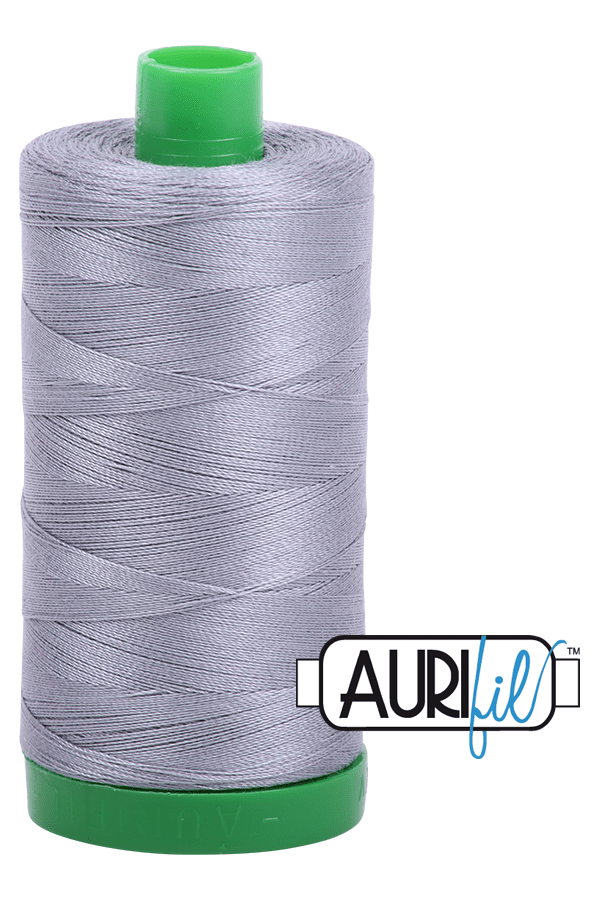 Aurifil Mako 40wt 2-ply Cotton 1000 m 1094 yd. spool - 2605 Grey Aurifil Mako 40wt 2-ply Cotton 1000 m 1094 yd. spool - 2605 Grey
