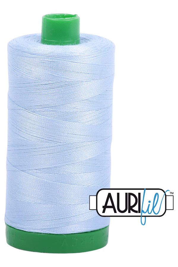 Aurifil Mako 40wt 2-ply Cotton 1000 m 1094 yd. spool - 2710 Light Robins Egg Aurifil Mako 40wt 2-ply Cotton 1000 m 1094 yd. spool - 2710 Light Robins Egg