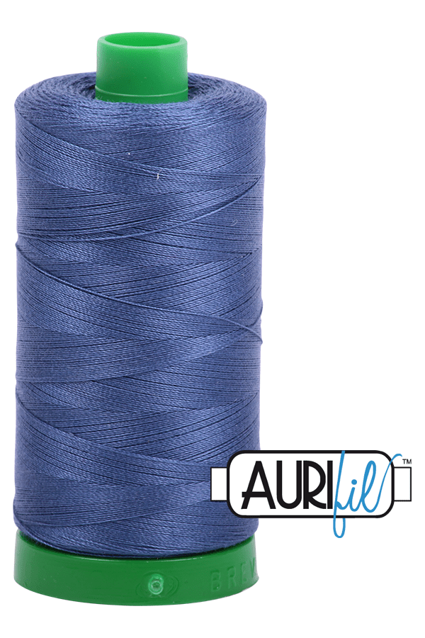 Aurifil Mako 40wt 2-ply Cotton 1000 m 1094 yd. spool - 2775 Steel Blue Aurifil Mako 40wt 2-ply Cotton 1000 m 1094 yd. spool - 2775 Steel Blue