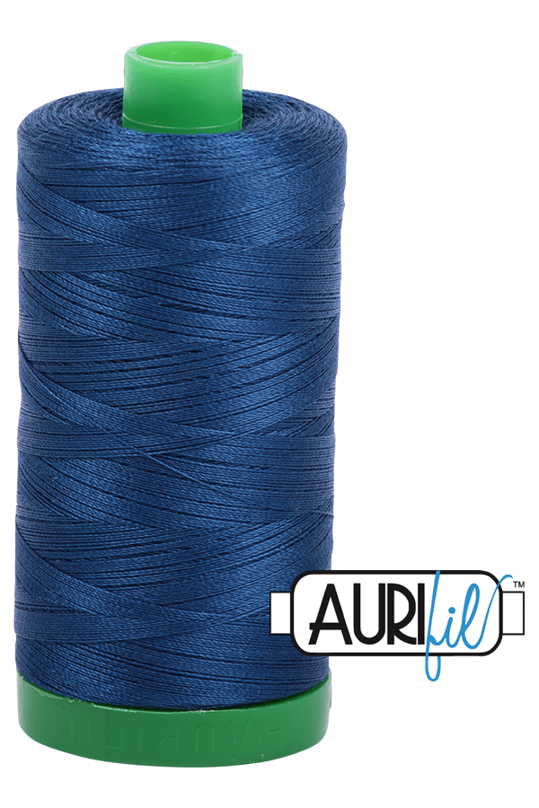 Aurifil Mako 40wt 2-ply Cotton 1000 m 1094 yd. spool - 2783 Medium Delft Blue Aurifil Mako 40wt 2-ply Cotton 1000 m 1094 yd. spool - 2783 Medium Delft Blue