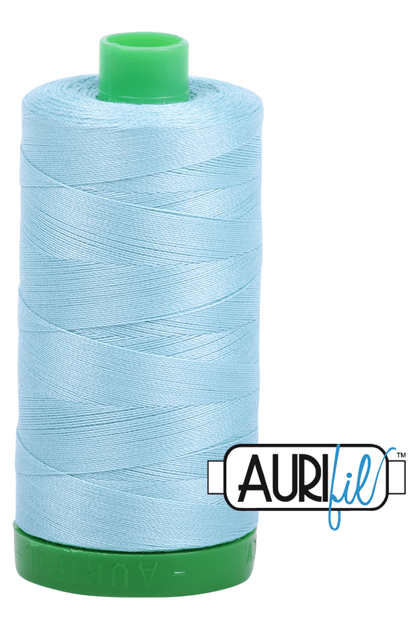 Aurifil Mako 40wt 2-ply Cotton 1000 m 1094 yd. spool - 2805 Light Grey Turquoise Aurifil Mako 40wt 2-ply Cotton 1000 m 1094 yd. spool - 2805 Light Grey Turquoise
