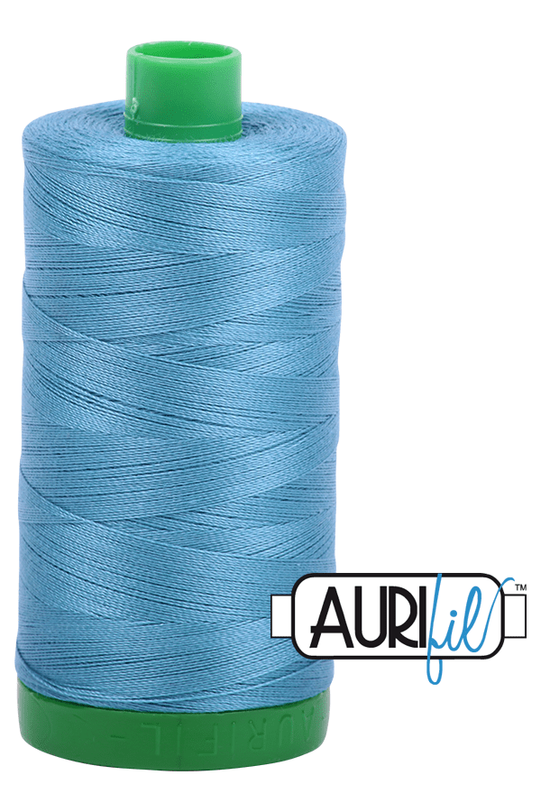 Aurifil Mako 40wt 2-ply Cotton 1000 m 1094 yd. spool - 2815 Teal Aurifil Mako 40wt 2-ply Cotton 1000 m 1094 yd. spool - 2815 Teal