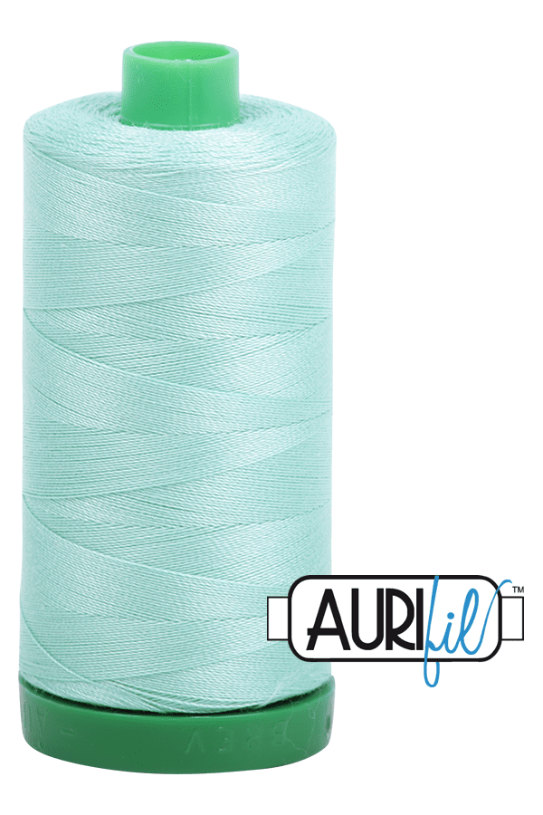 Aurifil Mako 40wt 2-ply Cotton 1000 m 1094 yd. spool - 2835 Medium Mint Aurifil Mako 40wt 2-ply Cotton 1000 m 1094 yd. spool - 2835 Medium Mint