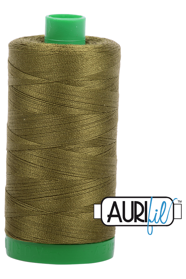 Aurifil Mako 40wt 2-ply Cotton 1000 m 1094 yd. spool - 2887 Dark Olive Aurifil Mako 40wt 2-ply Cotton 1000 m 1094 yd. spool - 2887 Dark Olive