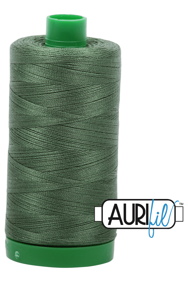 Aurifil Mako 40wt 2-ply Cotton 1000 m 1094 yd. spool - 2890 Very Dark Grass Green Aurifil Mako 40wt 2-ply Cotton 1000 m 1094 yd. spool - 2890 Very Dark Grass Green