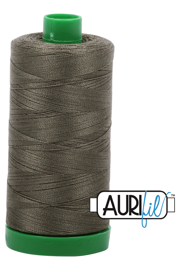 Aurifil Mako 40wt 2-ply Cotton 1000 m 1094 yd. spool - 2905 Army Green Aurifil Mako 40wt 2-ply Cotton 1000 m 1094 yd. spool - 2905 Army Green