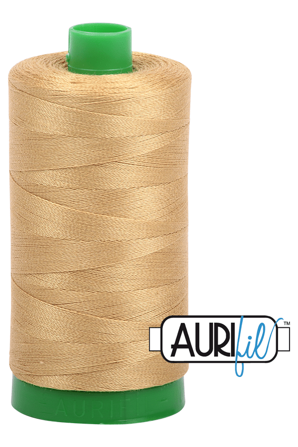 Aurifil Mako 40wt 2-ply Cotton 1000 m 1094 yd. spool - 2920 Light Brass Aurifil Mako 40wt 2-ply Cotton 1000 m 1094 yd. spool - 2920 Light Brass