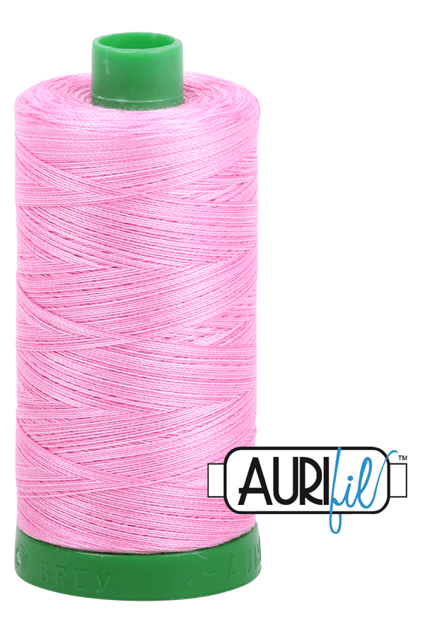 Aurifil Mako 40wt 2-ply Cotton 1000 m 1094 yd. spool - 3660 Bubblegum Aurifil Mako 40wt 2-ply Cotton 1000 m 1094 yd. spool - 3660 Bubblegum