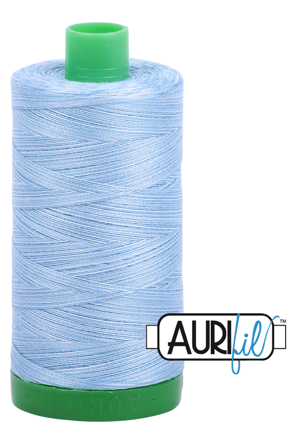 Aurifil Mako 40wt 2-ply Cotton 1000 m 1094 yd. spool - 3770 Stone Washed Denim Aurifil Mako 40wt 2-ply Cotton 1000 m 1094 yd. spool - 3770 Stone Washed Denim