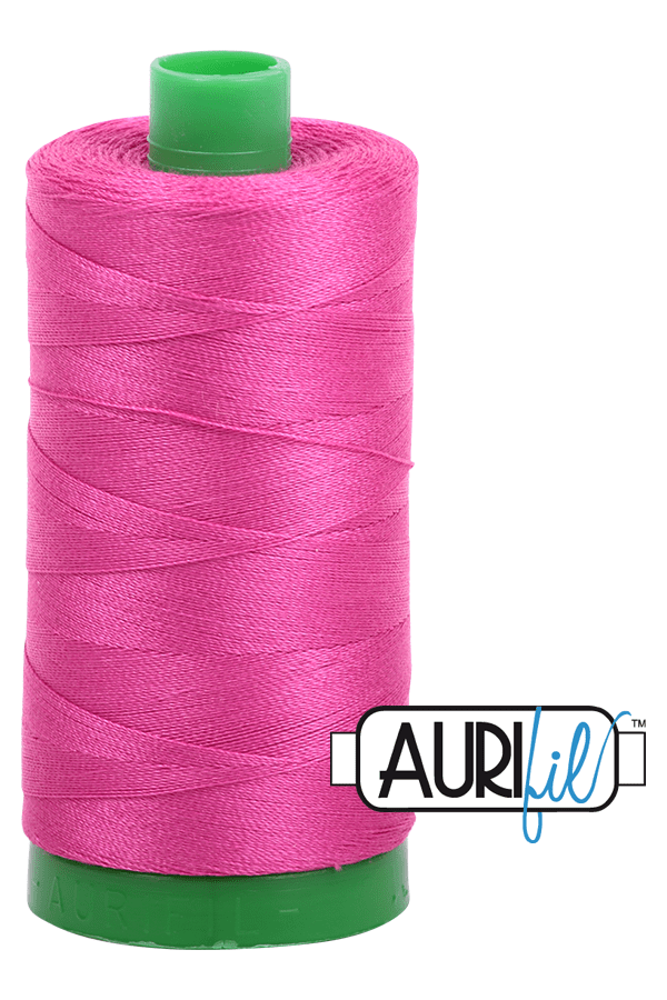 Aurifil Mako 40wt 2-ply Cotton 1000 m 1094 yd. spool - 4020 Fuchsia Aurifil Mako 40wt 2-ply Cotton 1000 m 1094 yd. spool - 4020 Fuchsia