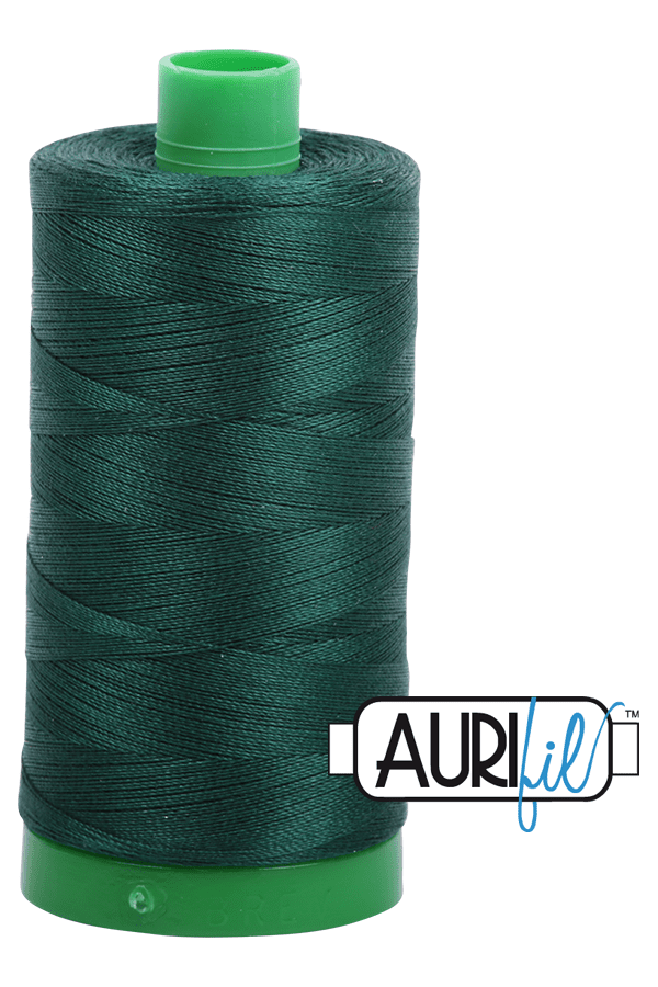 Aurifil Mako 40wt 2-ply Cotton 1000 m 1094 yd. spool - 4026 Forest Green Aurifil Mako 40wt 2-ply Cotton 1000 m 1094 yd. spool - 4026 Forest Green