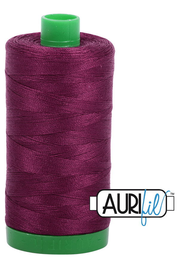 Aurifil Mako 40wt 2-ply Cotton 1000 m 1094 yd. spool - 4030 Plum Aurifil Mako 40wt 2-ply Cotton 1000 m 1094 yd. spool - 4030 Plum