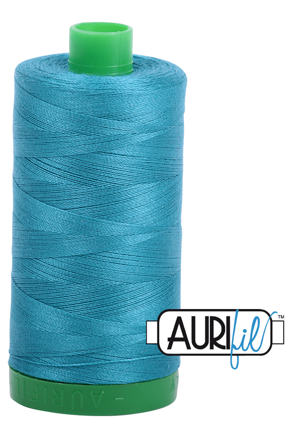 Aurifil Mako 40wt 2-ply Cotton 1000 m 1094 yd. spool - 4182 Dark Turquoise Aurifil Mako 40wt 2-ply Cotton 1000 m 1094 yd. spool - 4182 Dark Turquoise