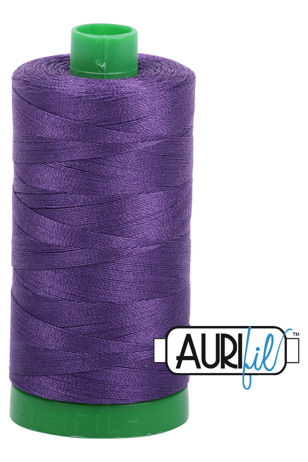Aurifil Mako 40wt 2-ply Cotton 1000 m 1094 yd. spool - 4225 Eggplant Aurifil Mako 40wt 2-ply Cotton 1000 m 1094 yd. spool - 4225 Eggplant