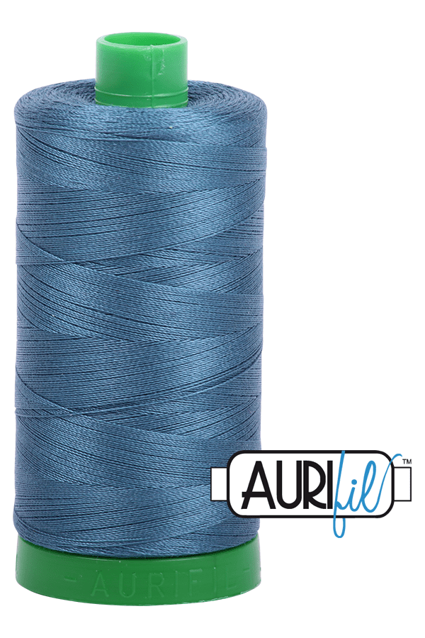 Aurifil Mako 40wt 2-ply Cotton 1000 m 1094 yd. spool - 4644 Smoke Blue Aurifil Mako 40wt 2-ply Cotton 1000 m 1094 yd. spool - 4644 Smoke Blue