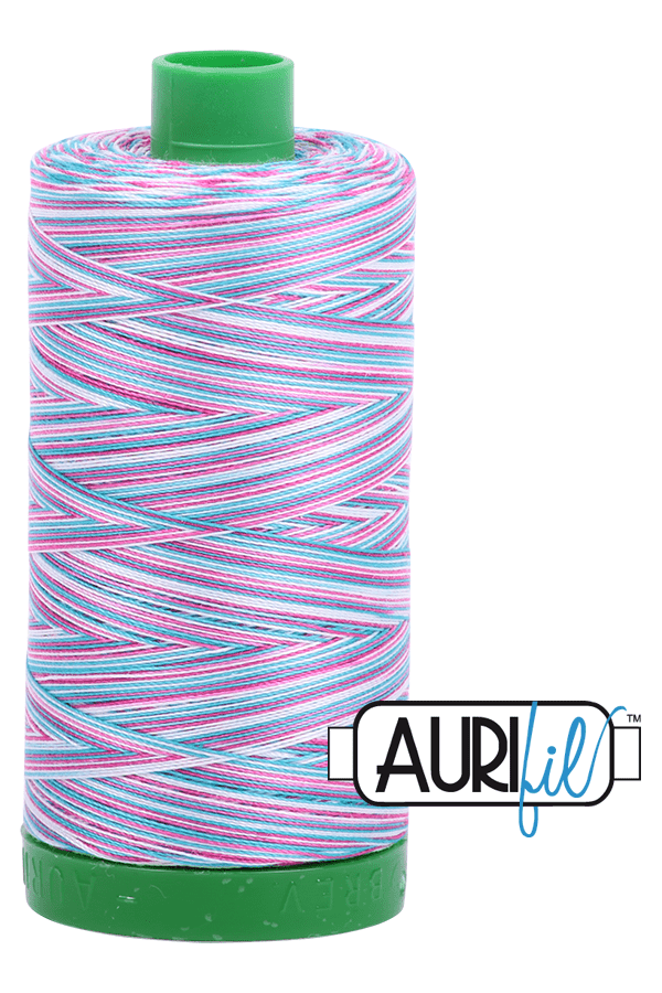 Aurifil Mako 40wt 2-ply Cotton 1000 m 1094 yd. spool - 4647 Berrylicious Aurifil Mako 40wt 2-ply Cotton 1000 m 1094 yd. spool - 4647 Berrylicious