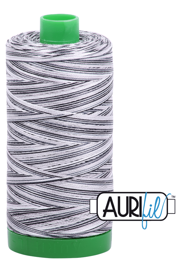 Aurifil Mako 40wt 2-ply Cotton 1000 m 1094 yd. spool - 4652 Licorice Twist Aurifil Mako 40wt 2-ply Cotton 1000 m 1094 yd. spool - 4652 Licorice Twist