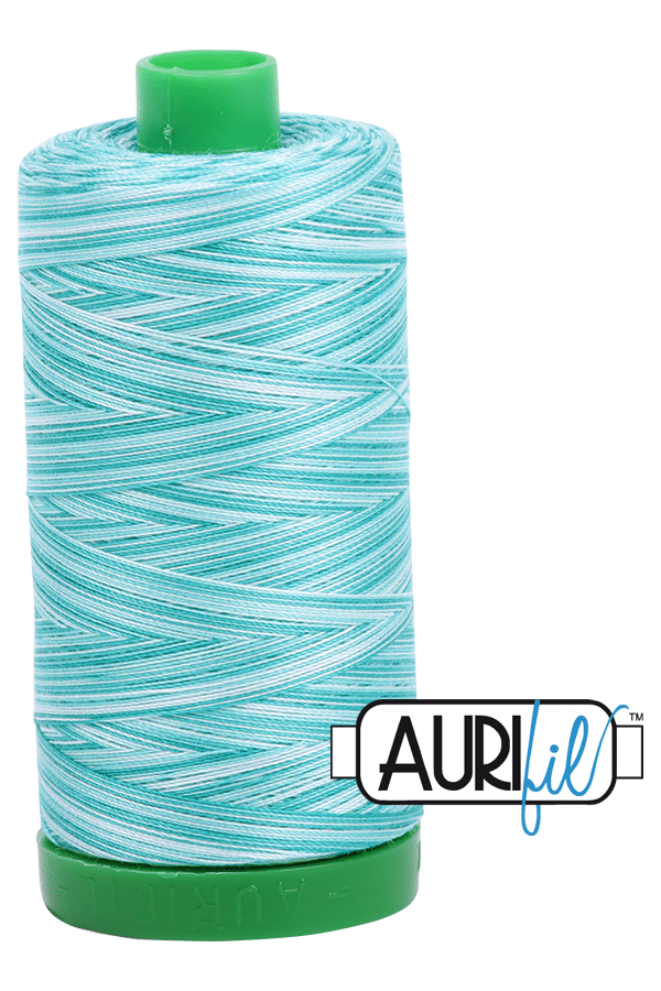 Aurifil Mako 40wt 2-ply Cotton 1000 m 1094 yd. spool - 4654 Turquoise Foam Aurifil Mako 40wt 2-ply Cotton 1000 m 1094 yd. spool - 4654 Turquoise Foam