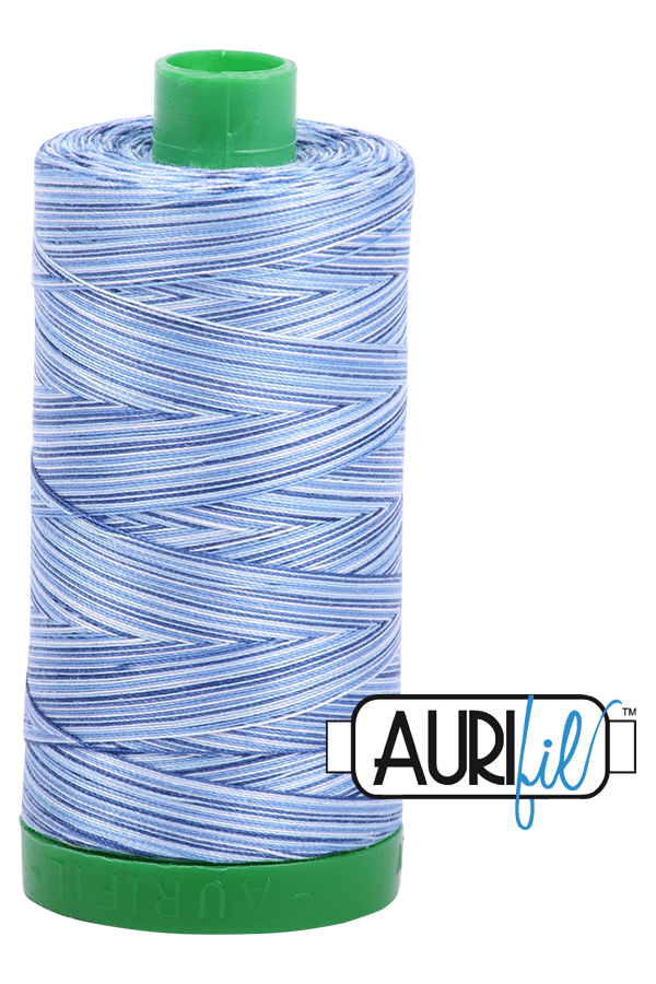 Aurifil Mako 40wt 2-ply Cotton 1000 m 1094 yd. spool - 4655 Storm at Sea Aurifil Mako 40wt 2-ply Cotton 1000 m 1094 yd. spool - 4655 Storm at Sea