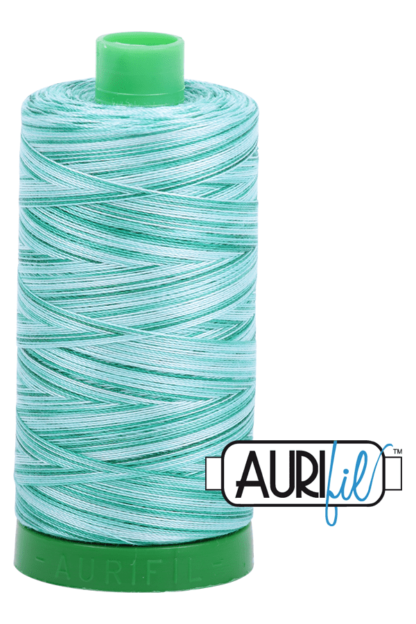 Aurifil Mako 40wt 2-ply Cotton 1000 m 1094 yd. spool - 4662 Creme de Menthe Aurifil Mako 40wt 2-ply Cotton 1000 m 1094 yd. spool - 4662 Creme de Menthe