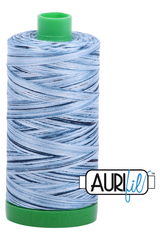 Aurifil Mako 40wt 2-ply Cotton 1000 m 1094 yd. spool - 4669 Stonewashed Blues Aurifil Mako 40wt 2-ply Cotton 1000 m 1094 yd. spool - 4669 Stonewashed Blues