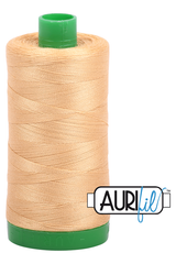 Aurifil Mako 40wt 2-ply Cotton 1000 m 1094 yd. spool - 5001 Ocher Yellow Aurifil Mako 40wt 2-ply Cotton 1000 m 1094 yd. spool - 5001 Ocher Yellow