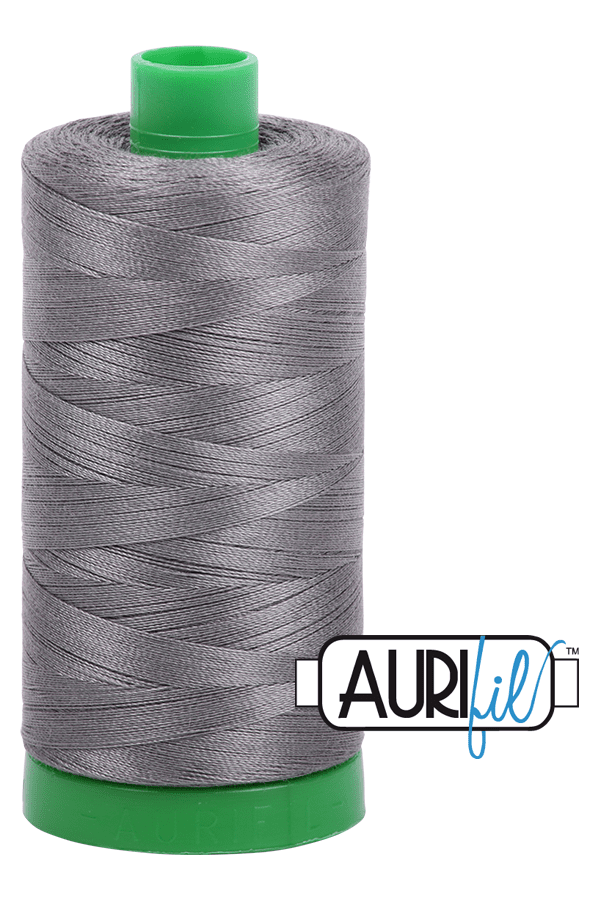 Aurifil Mako 40wt 2-ply Cotton 1000 m 1094 yd. spool - 5004 Grey Smoke Aurifil Mako 40wt 2-ply Cotton 1000 m 1094 yd. spool - 5004 Grey Smoke