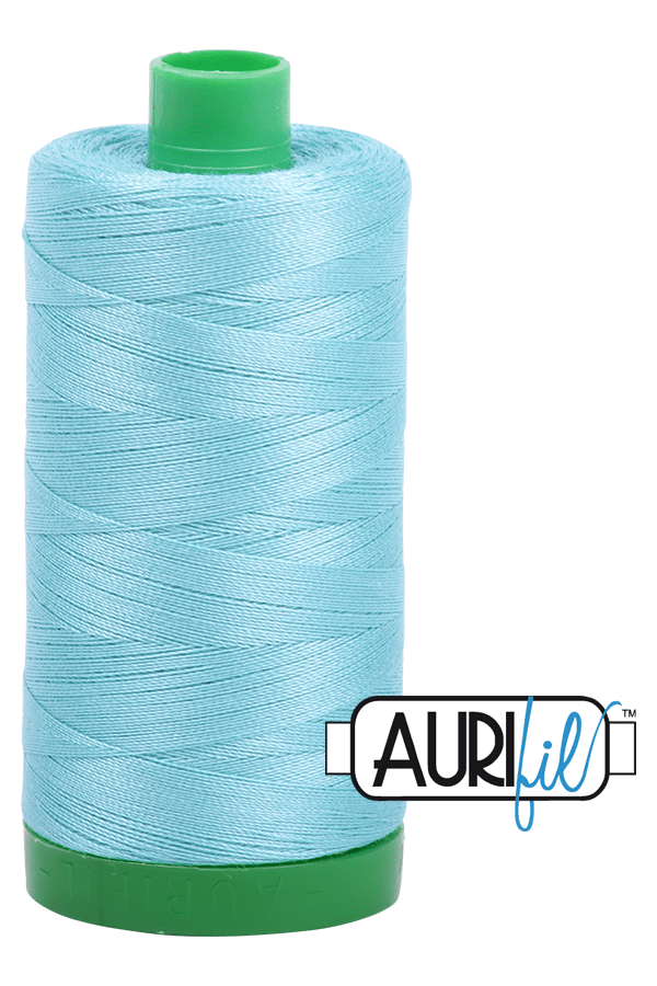 Aurifil Mako 40wt 2-ply Cotton 1000 m 1094 yd. spool - 5006 Light Turquoise Aurifil Mako 40wt 2-ply Cotton 1000 m 1094 yd. spool - 5006 Light Turquoise