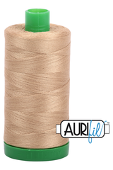 Aurifil Mako 40wt 2-ply Cotton 1000 m 1094 yd. spool - 5010 Blonde Beige Aurifil Mako 40wt 2-ply Cotton 1000 m 1094 yd. spool - 5010 Blonde Beige