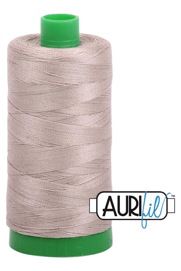 Aurifil Mako 40wt 2-ply Cotton 1000 m 1094 yd. spool - 5011 Rope Beige Aurifil Mako 40wt 2-ply Cotton 1000 m 1094 yd. spool - 5011 Rope Beige