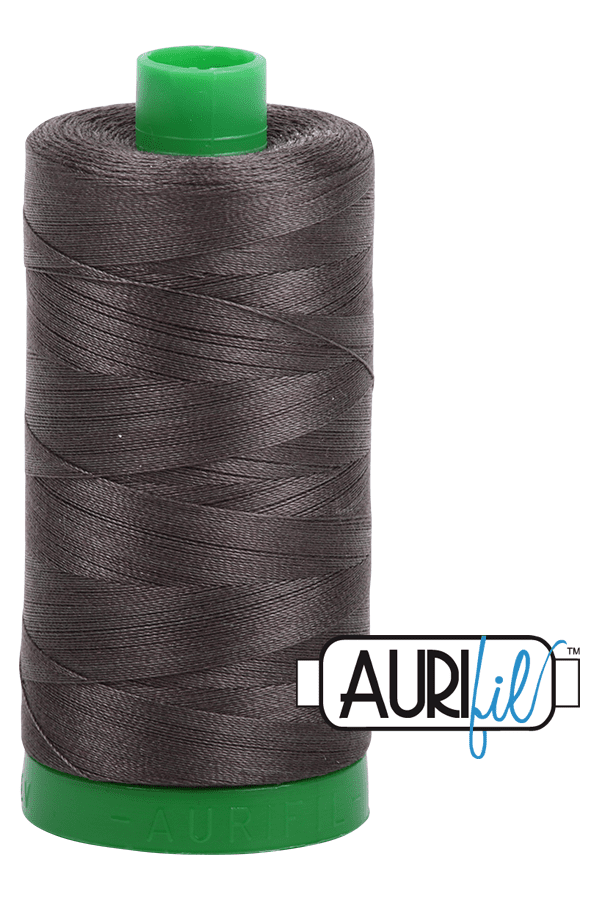 Aurifil Mako 40wt 2-ply Cotton 1000 m 1094 yd. spool - 5013 Asphalt Aurifil Mako 40wt 2-ply Cotton 1000 m 1094 yd. spool - 5013 Asphalt
