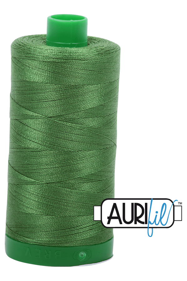 Aurifil Mako 40wt 2-ply Cotton 1000 m 1094 yd. spool - 5018 Dark Grass Green Aurifil Mako 40wt 2-ply Cotton 1000 m 1094 yd. spool - 5018 Dark Grass Green