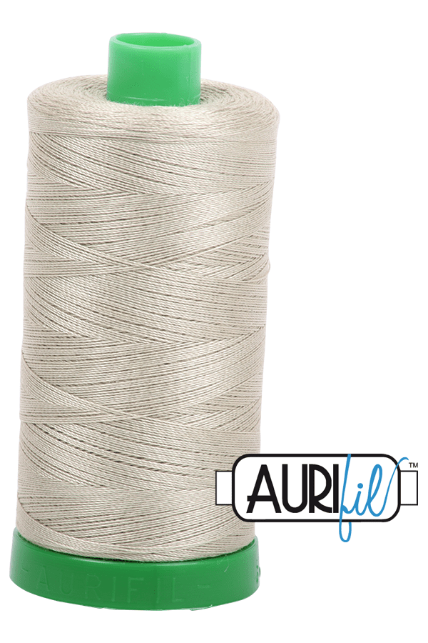 Aurifil Mako 40wt 2-ply Cotton 1000 m 1094 yd. spool - 5020 Light Military Green Aurifil Mako 40wt 2-ply Cotton 1000 m 1094 yd. spool - 5020 Light Military Green
