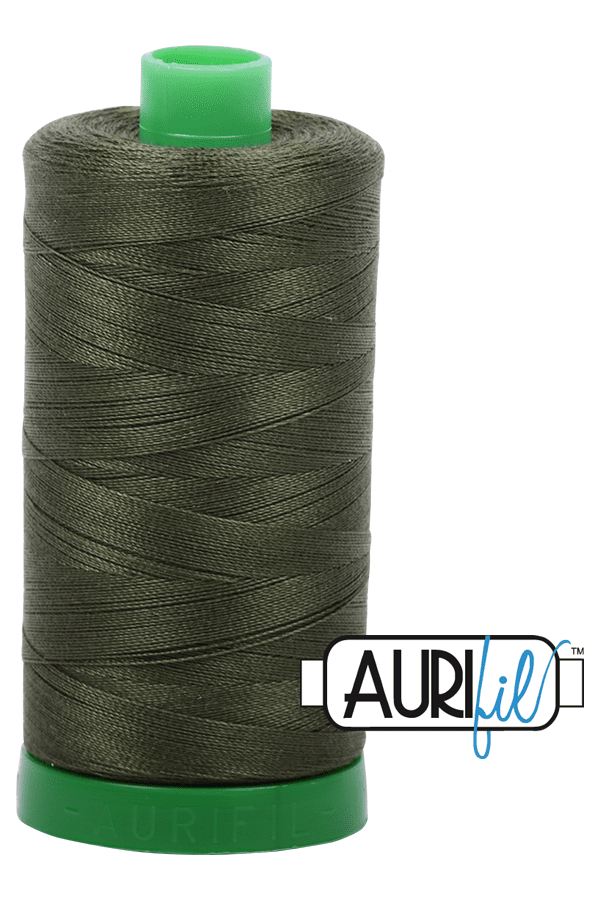 Aurifil Mako 40wt 2-ply Cotton 1000 m 1094 yd. spool - 5023 Medium Green Aurifil Mako 40wt 2-ply Cotton 1000 m 1094 yd. spool - 5023 Medium Green
