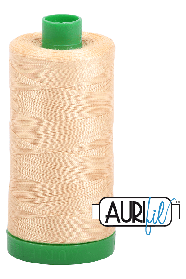 Aurifil Mako 40wt 2-ply Cotton 1000 m 1094 yd. spool - 6001 Light Caramel Aurifil Mako 40wt 2-ply Cotton 1000 m 1094 yd. spool - 6001 Light Caramel