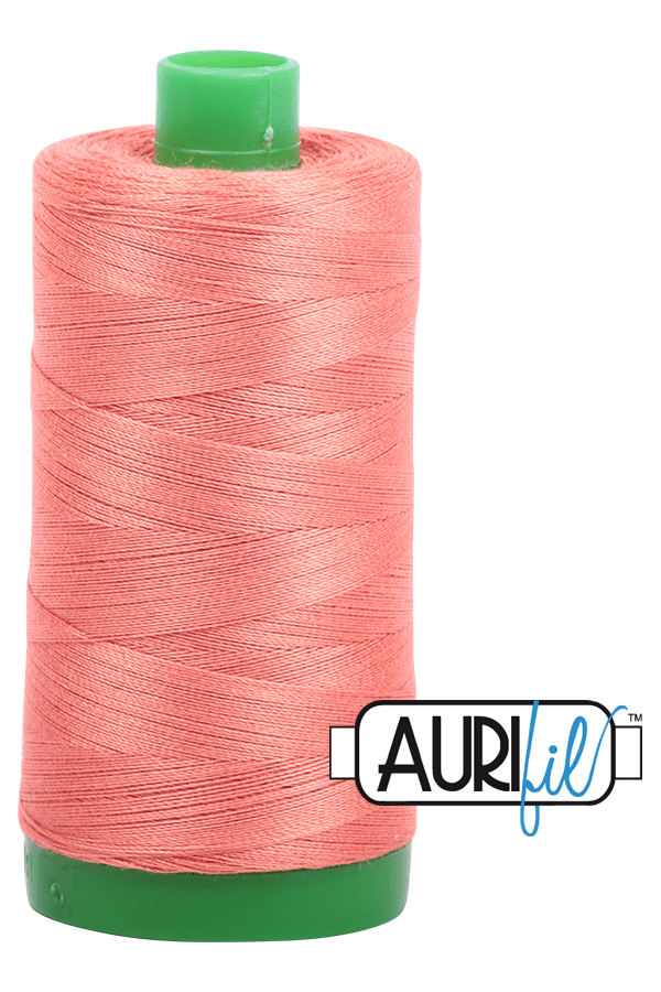 Aurifil Mako 40wt 2-ply Cotton 1000 m 1094 yd. spool - 6729 Tangerine Dream Aurifil Mako 40wt 2-ply Cotton 1000 m 1094 yd. spool - 6729 Tangerine Dream