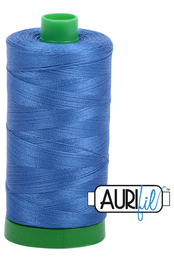 Aurifil Mako 40wt 2-ply Cotton 1000 m 1094 yd. spool - 6738 Peacock Blue Aurifil Mako 40wt 2-ply Cotton 1000 m 1094 yd. spool - 6738 Peacock Blue
