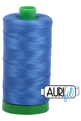 Aurifil Mako 40wt 2-ply Cotton 1000 m 1094 yd. spool - 6738 Peacock Blue Aurifil Mako 40wt 2-ply Cotton 1000 m 1094 yd. spool - 6738 Peacock Blue