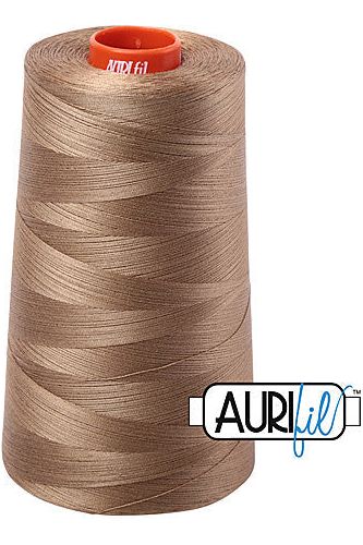 Aurifil Mako 50wt Cotton 5900 m 6452 yd. cone - 6010 Toast Aurifil Mako 50wt Cotton 5900 m 6452 yd. cone - 6010 Toast