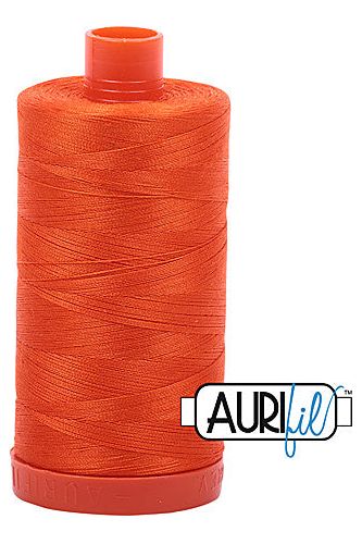 Aurifil Mako 50wt Cotton 1300 m 1422 yd. spool - 1104 Neon Orange Aurifil Mako 50wt Cotton 1300 m 1422 yd. spool - 1104 Neon Orange